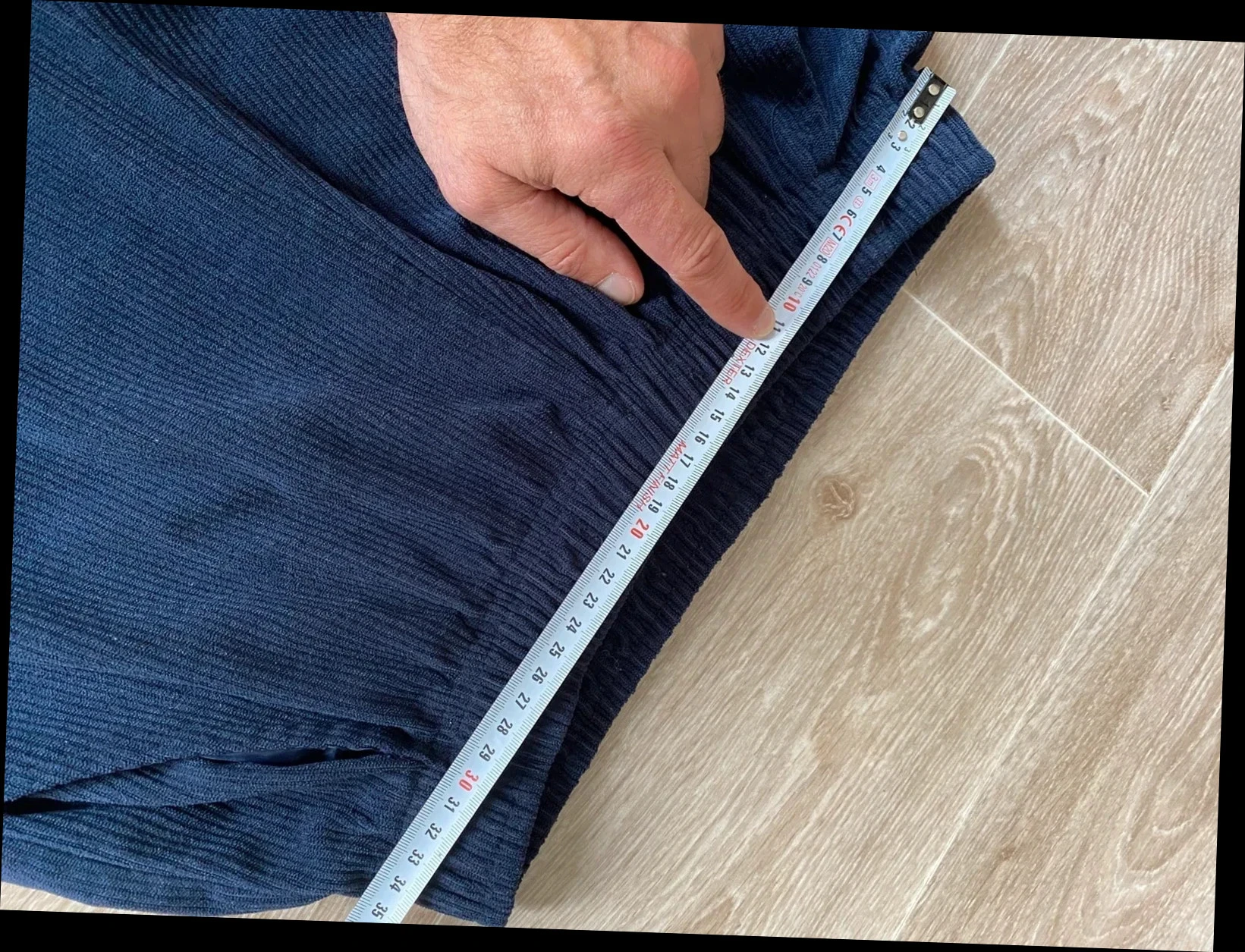 Pantalon femme jambes larges bleu / taille élastique 38-40 – photo 3